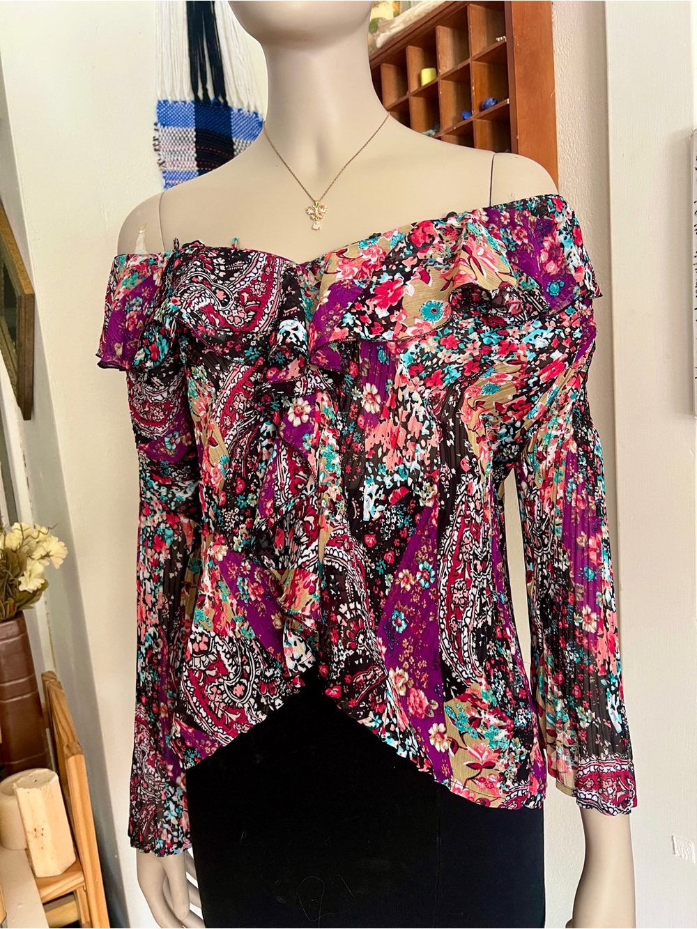 Vintage Floral Paisley Blouse